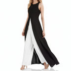 Neuer Damen Jumpsuit Schwarz Weiß
